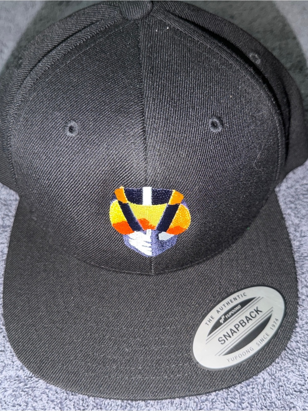 Las Vegas Baseball V Logo Black Snapback Hat Yupoong The Classics Cap